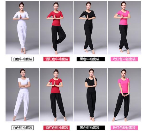 Yoga Outfits Women Exercise Fitness Wear White Pink Red Black