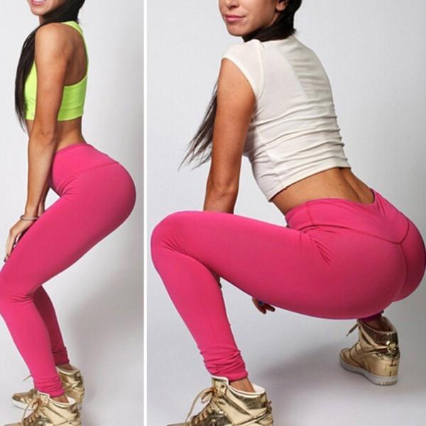 2015 hot Women Ladies Yoga Running Pants High Waist Trousers Leggings Fitness Gym Clothes free shipping DHL