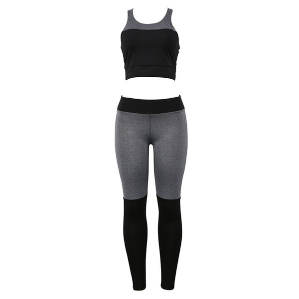 Women Yoga Sets Quick Dry Gym Running Jumpsuit Yoga Tops Sports Bra Vest & Fitness Pants Workout Sports Women Suit Set