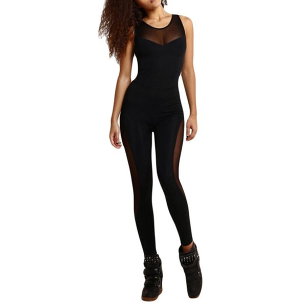 Yoga Clothing Yoga Fitness Ladies Jumpsuit Solid Color Women Long Sleeve Thigh Hollow Open Back Fashion Sexy Tights #844287