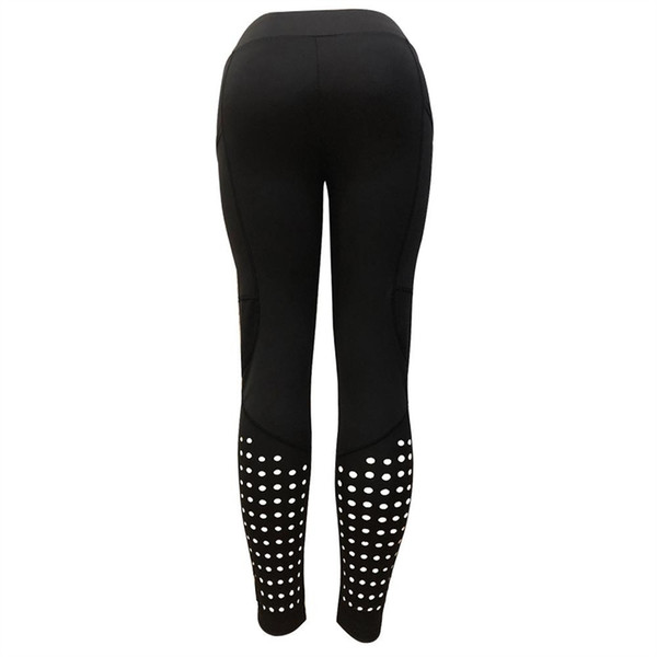 2018 Sports Yoga Leggings Pants Black Women Yoga Ripped Pants Sports Running Sportswear With Pocket Women Gym Fitness Workout #918217