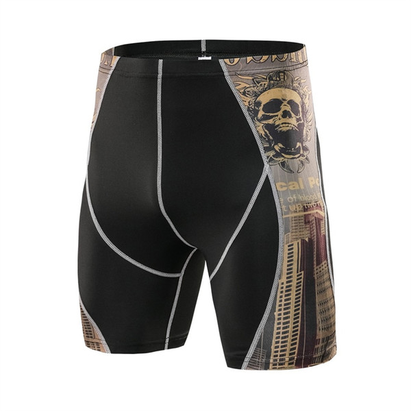 Perimedes Man's Printed Workout yoga shorts Leggings Fitness Sports Running Yoga Athletic Stretchy Leggings Seamless short#y45 #565733