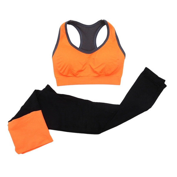 2Pcs Women Seamless Sports Bra+Pants Leggings Set Yoga Fitness Workout Running Gym Training Exercise Tracksuit AccessoriesN #849654