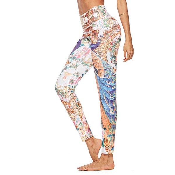 New Yoga Sports Leggings For Women Stretched Printed Yoga Pants leggings Female Workout Trousers Running Tights Pants #897405