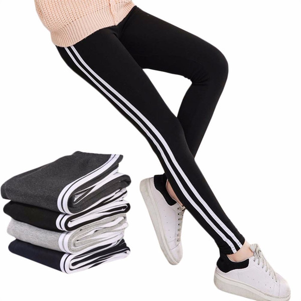 Women slim leggings sport stripe pant Activewear Fitness Mid Waist pant #879802