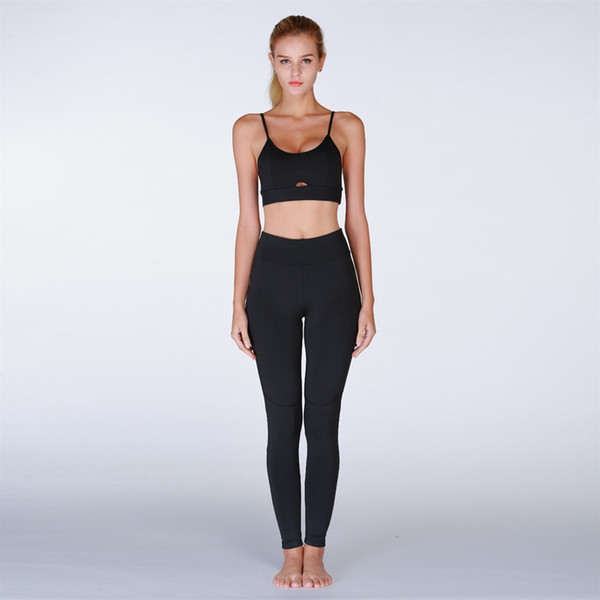 Women Yoga Pants Leggings Elbows Fitness Tights Women Yoga Set Running Leggings Skinny Vest Pants Stretch Trousers Tracksuit #680791