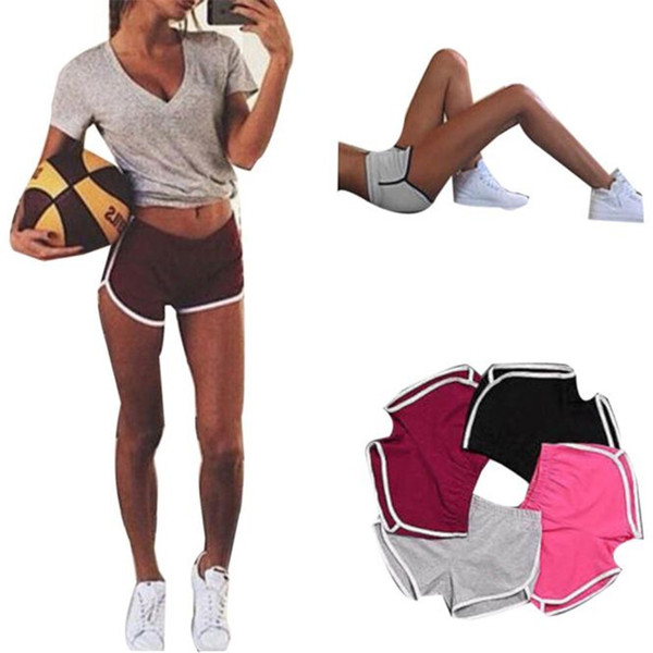 Summer Sport Shorts For Women Sexy Yoga Fitness Shorts Women Running Cotton Stripe Gym Workout Wholesale 30ST25 #565750