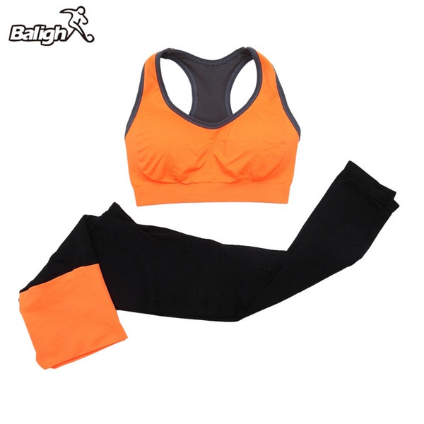 2Pcs Sport Women Seamless Yoga Bra+Pants Leggings Set Training Clothing Yoga Fitness Workout Tracksuit Outdoor #849709