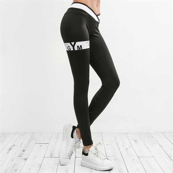 Thickened Printed Bottoming Pants Women Elastic Fitness Sport Leggings Tights Slim Running Sportswear Sports Pants Quick Drying #832556