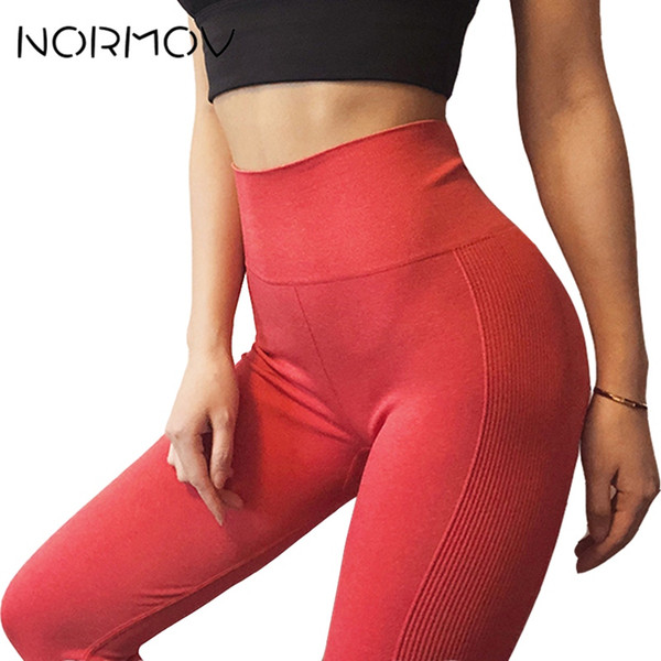 NORMOV Seamless Fitness Clothing High Waist Yoga Pants Tights Women Sport Leggings Sport Running Training Pants Female 4 Color #864821