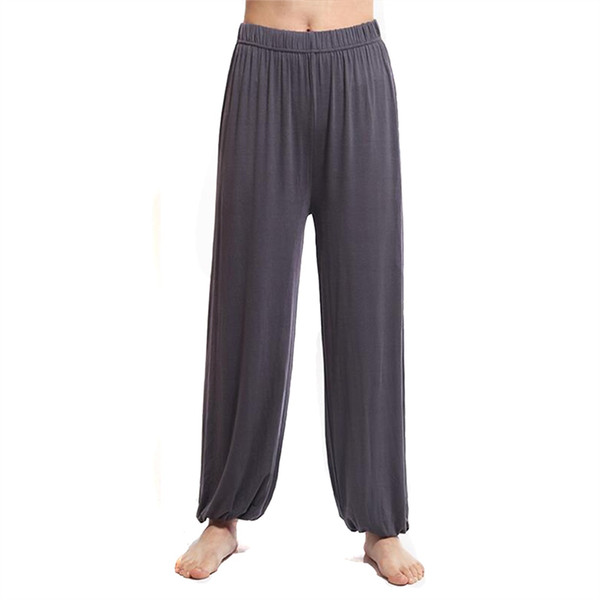 LVOERTUIG Women's Soft Modal Lantern Pants Long Baggy Sports Workout Dancing Beach Trousers #918204