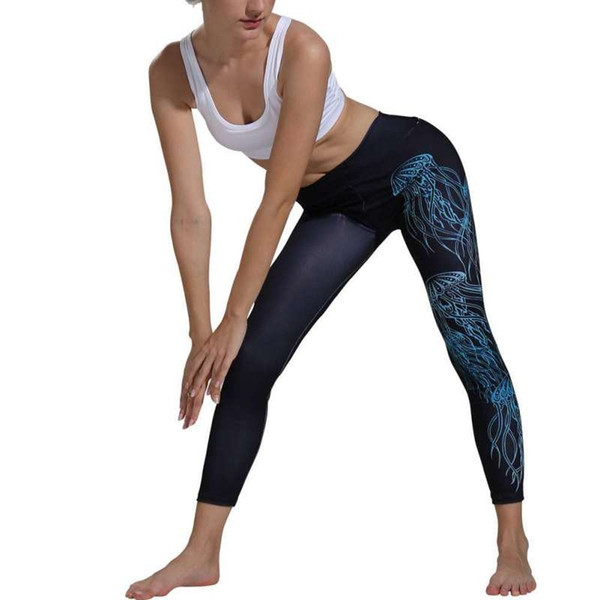 Women Plus Size High Waist Pants Printed Quick-drying Breathable Trousers Running Yoga Fitness Sport Leggings #864849