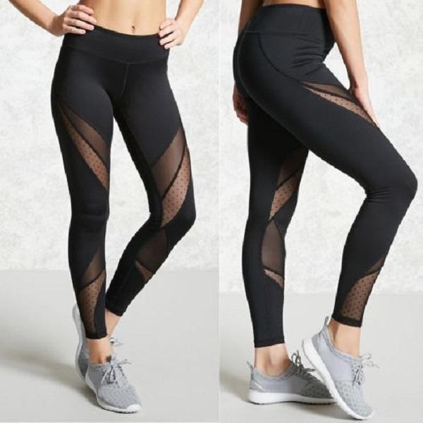 Women Black Sport Sex Yoga Pants Leggings Elastic Tight fitting Pants Slim Fitness Pencil Fashion Trousers