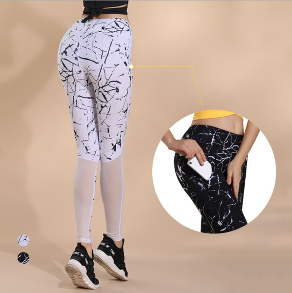 2019 New High Quality Tight Gym Sportwear Nice Leggings High Wrist Sports Yoga Pants Gym Running Long Trousers