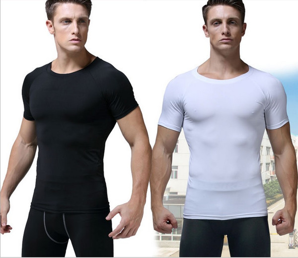 Pro Men Quick Drying Sports Tight Top Wear Outdoor Leisure T Shirt Gym Fitness Top Clothing , free shipping