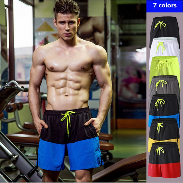 Seven Colors qucik dry men gym sports exercise fitness wear shorts men gym short pants clothing, free shipping