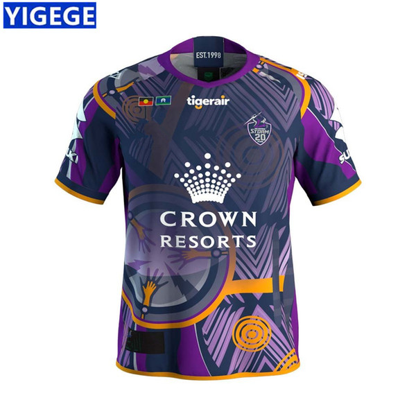 MELBOURNE STORMS 2018 INDIGENOUS JERSEY 2019 National Rugby League shirt jersey MELBOURNE INDIGENOUS shirts size S-3XL (Can print)