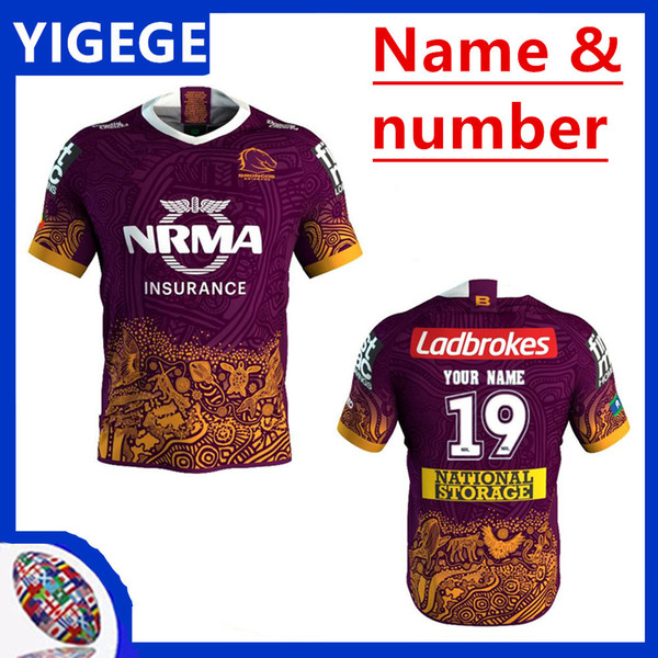 BRISBANE BRONCOS 2019 INDIGENOUS JERSEY 2019 2020 National League rugby shirt jersey Brisbane Broncos rugby Jerseys s-3xl