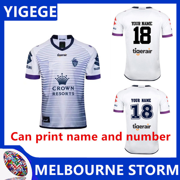 MELBOURNE STORMS 2018 AWAY JERSEY 2018 melbourne away rugby Jerseys 2019 National Rugby League shirt jersey size S-3XL (Can print)