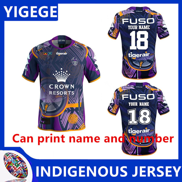 MELBOURNE STORM 2018 INDIGENOUS JERSEY 2018 melbourne away rugby Jerseys 2019 National Rugby League shirt size S-3XL (Can print)