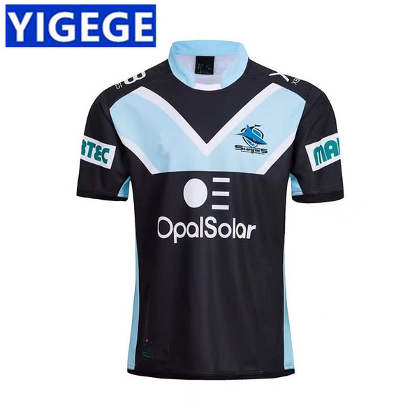 CRONULLA SUTHERLAND SHARKS 2018 AWAY JERSEY Sharks Rugby Jersey 2019 National Rugby League Cronulla Sutherland size S-3XL (Can print)