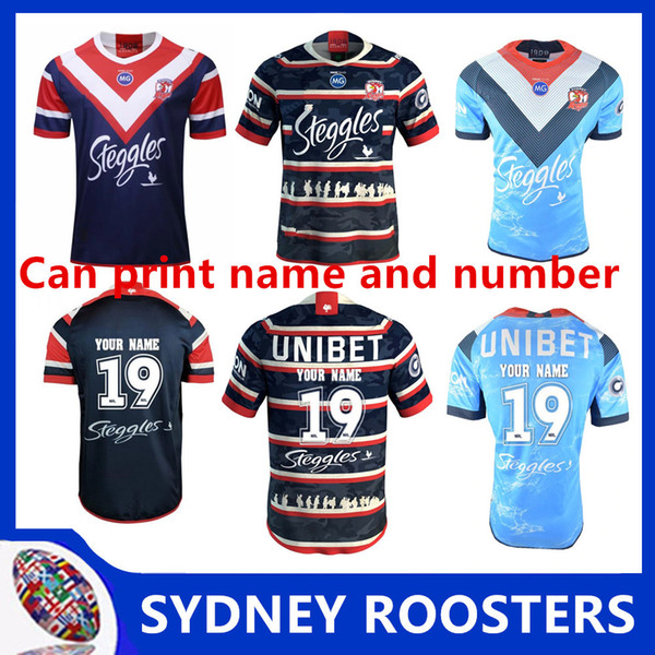 SYDNEY ROOSTERS 2019 ANZAC RUGBY JERSEY SYDNEY ROOSTERS 2019 HOME RUGBY JERSEY SYDNEY ROOSTERS 2019 TRAINING JERSEY size S-3XL (Can print)
