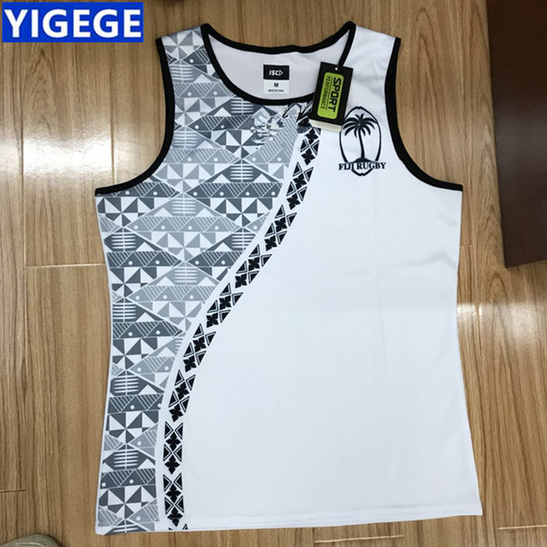 FIJI RUGBY 2018 TRAINING SINGLET new high quality Fiji rugby jerseys 2018 home away national team Fiji shirt size S-3XL (Can print)