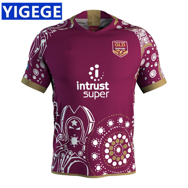 QLD MAROONS 2018 MEN'S HOME JERSEY New Queensland rugby jerseys Top quality QLD Maroons Rugby Training Singlet size S-3XL