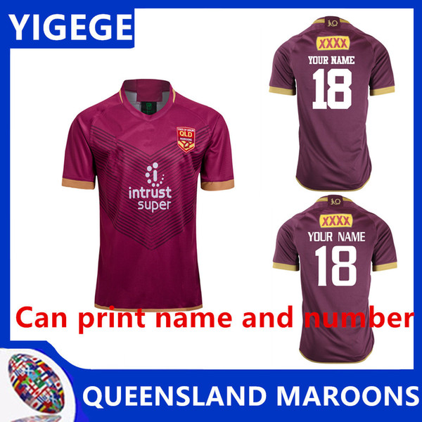 QLD MAROONS 2018 MEN'S HOME JERSEY New Queensland rugby jerseys Top quality QLD Maroons Rugby euro Extra large size S-3XL