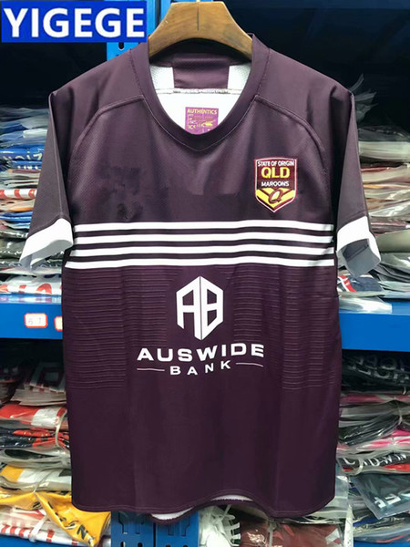 QUEENSLAND MAROONS 2019 JERSEY SMITH SLATER THURSTON 2019 Queensland Maroons Rugby Jerseys Home European Size S-3XL (Can print)