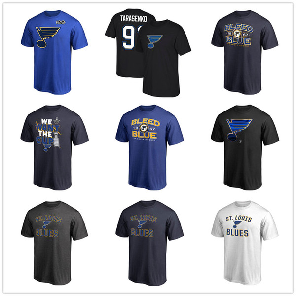 St. Louis Blues T-Shirts 2019 Stanley Cup Playoffs Bound Body Checking shirts short sleeve Men Hockey Fans Tops Tees Printed Team Brand Logo