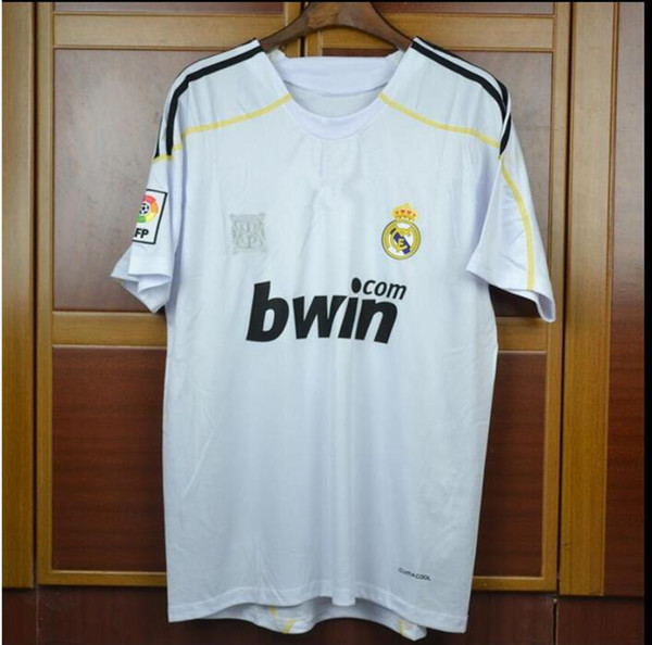 09 10 Real Madrid Cristiano Ronaldo Retro Soccer Jersey Sergio Ramos v.Nistelrooy Kaka Guti.HAZ 2009 2010 Vintage Maillot