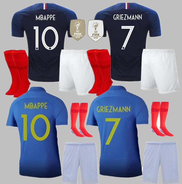 adult Mbappe 100th JERSEY POGBA France FFF 100th blue jerseys centenary jersey 2019 Centenaire Maillot 2019 football jersey