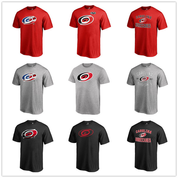 2019 Playoffs Carolina Hurricanes Fanatics Branded Midnight Mascot T-Shirt short sleeve Men Hockey Wear Fans Tops&Tees Print Team Brand Logo