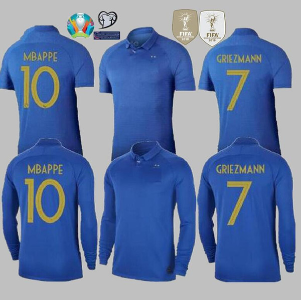 France 1919/2019 Special Edition Centenary soccer jersey HENRY long sleeve 19 20 mbappe GIROUD kante maillot de foot ZIDANE football shirts