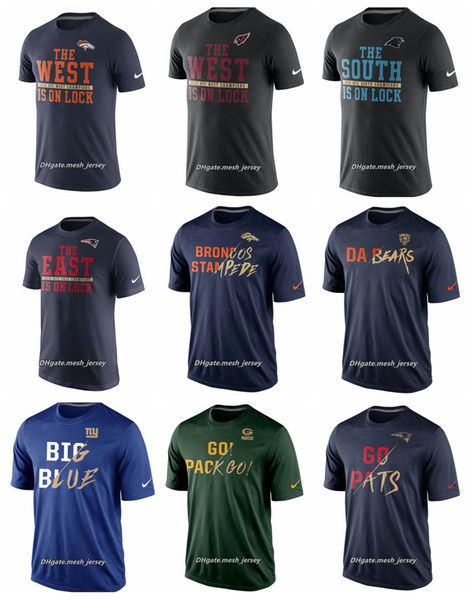 Men Women Youth Broncos Bears Giants Packers Patriots 49ers Navy Gold Collection T-Shirt