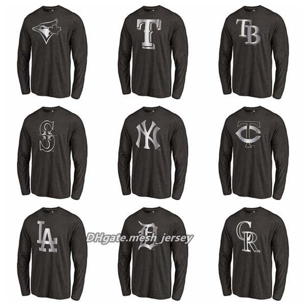 Rangers Jays Rays Mariners Yankees Twins Platinum Tigers Rockies Indians Sox Cubs Braves Platinum Collection Long Sleeve Tri-Blend T-Shirt