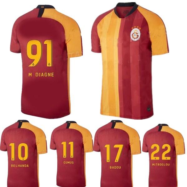 FREE Ship 2019 2020 new Galatasaray soccer jersey home Champions League 19 20 away 3rd CIGERCI BELHANDA FERNANDO FEGHOULI FOOTBALL kit SHIRT