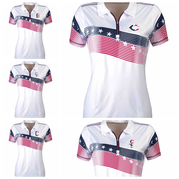 NEW Antigua Woman White Sox Reds Indians Rockies Tigers Top Quality White Navy Patriot Polo T-shirt Free Shipping