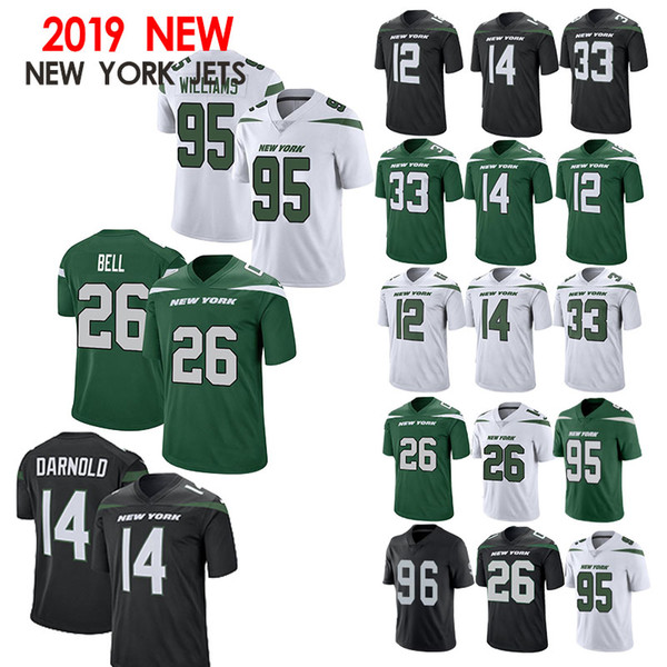 95 Quinnen Williams 26 Bell jerseys 57 mosley Jets 14 Sam Darnold jersey new 2019 New York 33 Jamal Adams 12 Joe Namath 11 Robby Anderson