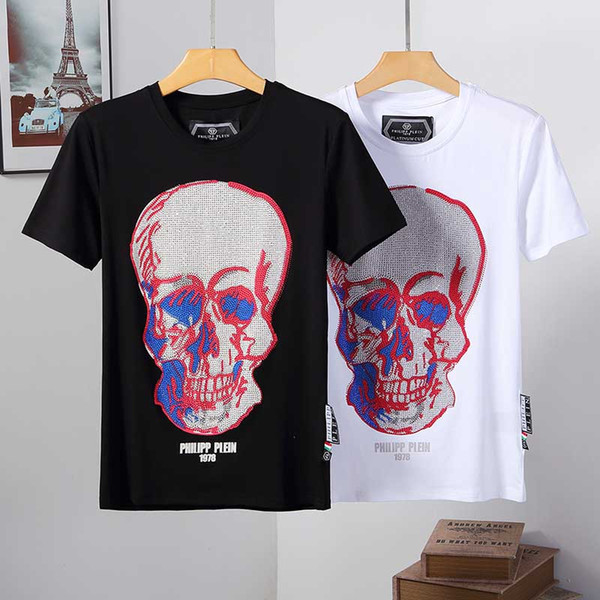 2019 Printed Phillip Plain T-Shirt Fashion Casual Fitness Cool O-neck Men's Bear T-Shirt Summer Short Sleeve Men Clothing PP108