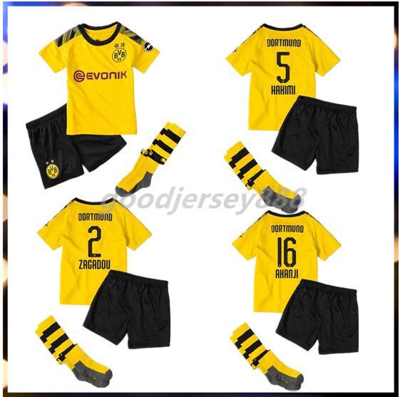 KIDS Borussia Dortmund soccer jersey 2019 2020 PHILIPP GOTZE REUS PULISIC WITSEL 19 20 PACO ALCACER KAGAWA BOYS football shirt uniforms