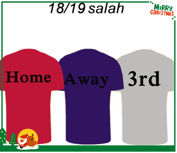 Salah Soccer Jersey 18 19 Home Away Third Thailand Top Quality Soccer Jersey