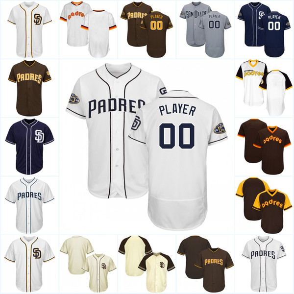 MENS 50th Anniversary Padres Manny Machado Eric Hosmer Wil Myers Luis Urias Austin Hedges Fernando Tatis Jr Mejia baseball jersey S-5XL