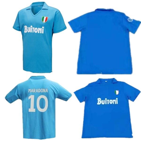 1987-1988 Napoli men blue jersey 10#MARADONA football Retro Jersey classic blue Jersey 87/88 Serie A classic Neapolitan retro football shirt