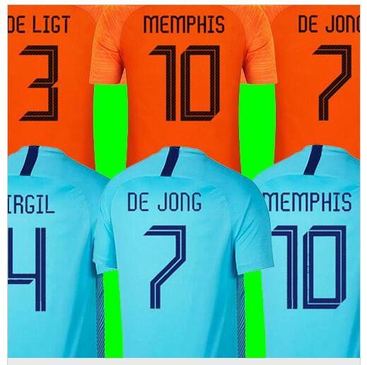 2019 2020 Netherlands soccer jerseys DE JONG Holland football kits shirt DE LIGT VAN DIJK VIRGIL jersey STROOTMAN MEMPHIS PROMES football