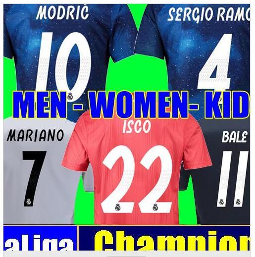 Thailand Champion league Sports Jerseys MARIANO Real madrid 2019 ISCO soccer jerseys MODRIC football Kit shirt 18 19 MEN WOMEN KIDS size