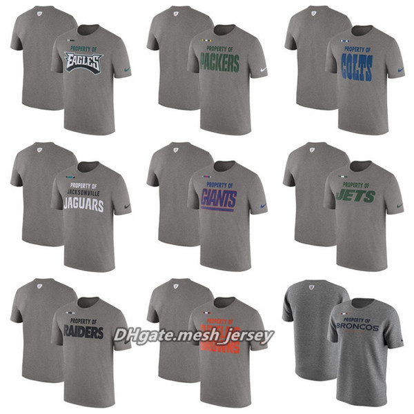 Eagles Cowboys Colts Jaguars Giants Jets Raiders Browns Broncos Packers Side line Property Of Facility T-Shirt - Heather Gray