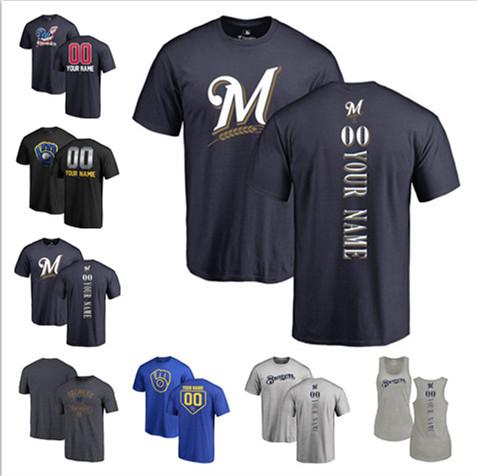 Brewers Jersey Custom Men's women Youth Baseball T Shirt Personalized Name and Number Baseball T-Shirt Tri-Blend Tank Top Jerseys