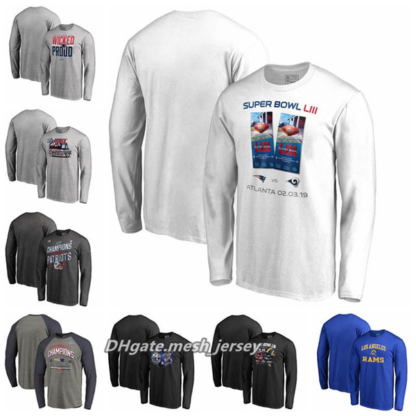 Men Patriots ProLineby Super Bow lLIII Bound Hometown Slogan Long Sleeve T-Shirt